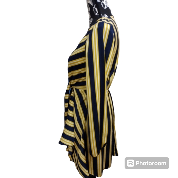 Express Mock Wrap V-Neck Dress - Picture 7 of 8